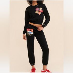 RILEY matching sweatshirt and jogger set with patches